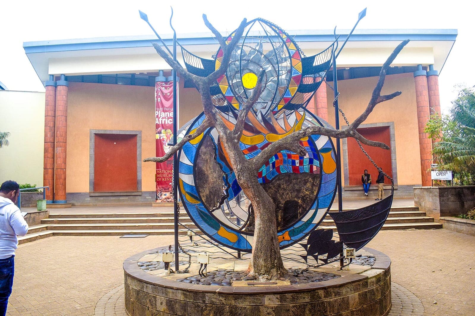 Colourful sculpture in the forecourt of the Nairobi National Museum
